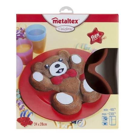 قالب كيك سيليكون على شكل دبدوب مقاس 25 سم من Metaltex