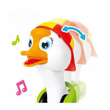 لعبة بطة راقصة حمراء wobbling مع تصميم هيب هوب وذكاء تفاعلي للأطفال من Hola