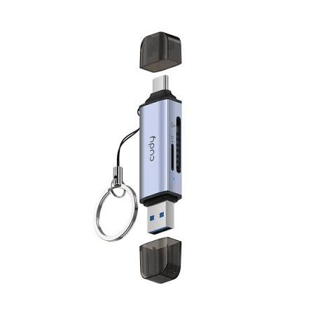 قارئ بطاقات SD وTF مزدوج USB 3.0 2 في 1 بسرعة 150 ميجابايت/ثانية