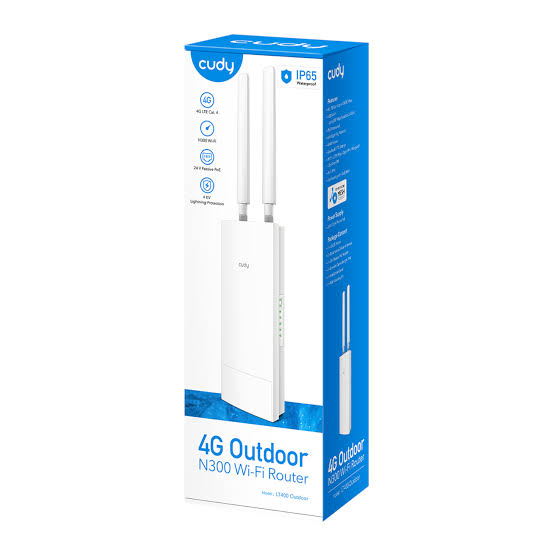 راوتر واي فاي خارجي 4G LTE Cat4 N300 بسرعة 300 ميجابت/ثانية مقاوم للماء IP65
