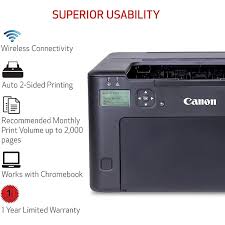 طابعة الليزر السوداء كانون imageCLASS LBP122DW مزدوجة الاتصال لاسلكياً مع شاشة LCD