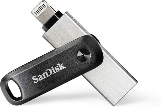 فلاشة سانديسك آي إكس باند جو 64 جيجابايت بمنفذ ايفون Lightning و USB 3.0 وحماية بكلمة سر من SanDisk