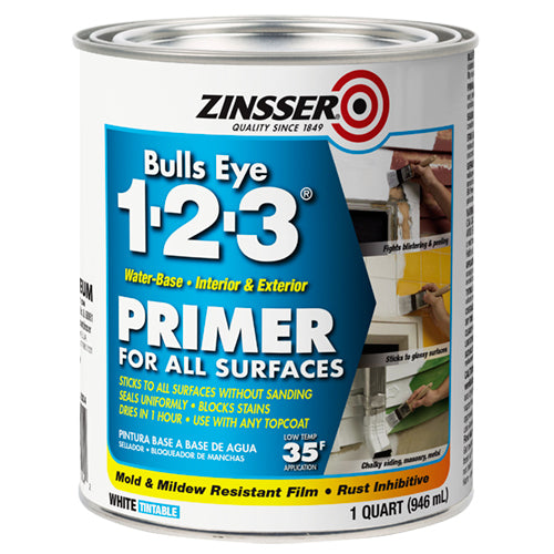 دهان أساس برايمر مائي مانع للتسرب (Bulls Eye 1-2-3) سعة 1/4 جالون من Rust-Oleum