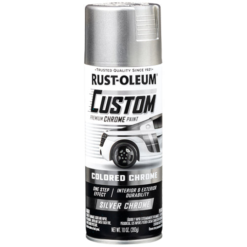 دهان رش سيارات كروم فضي عالي اللمعان من RUST-OLEUM