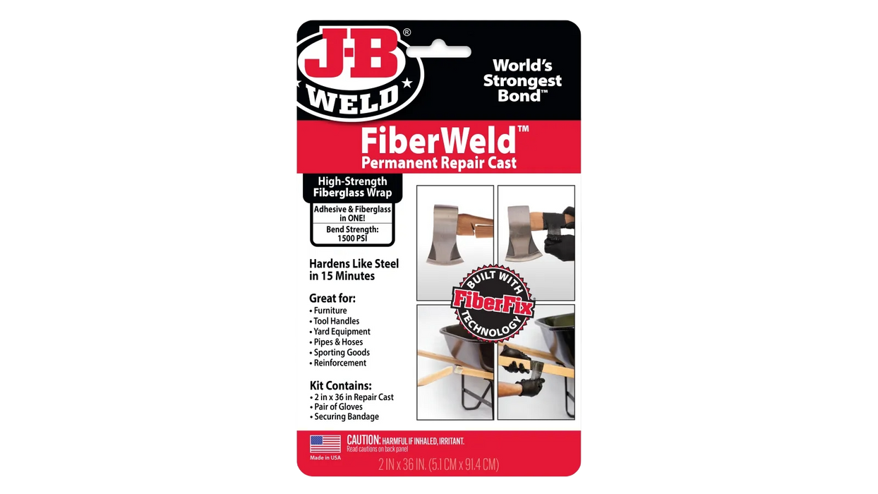 رباط الإصلاح الدائم FiberWeld™ بقوة 1500PSI لجفاف سريع وإصلاحات متعددة الأسطح