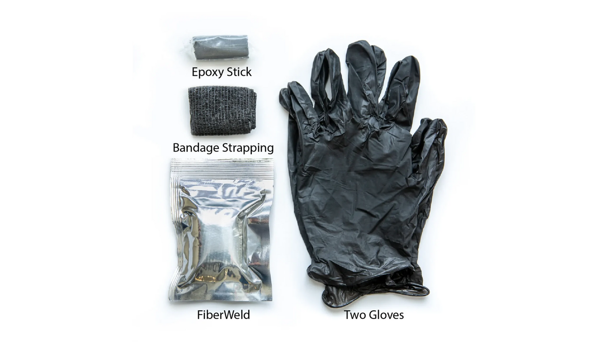 صندوق إصلاح الأنابيب FiberWeld™ 1" مع معجون إيبوكسي مقاوم للماء 500PSI