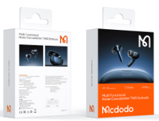 سمّاعات أذن TWS N2 Series مع إلغاء الضوضاء وعرض رقمي – صوت واضح وفترة تشغيل 24 ساعة من Mcdodo