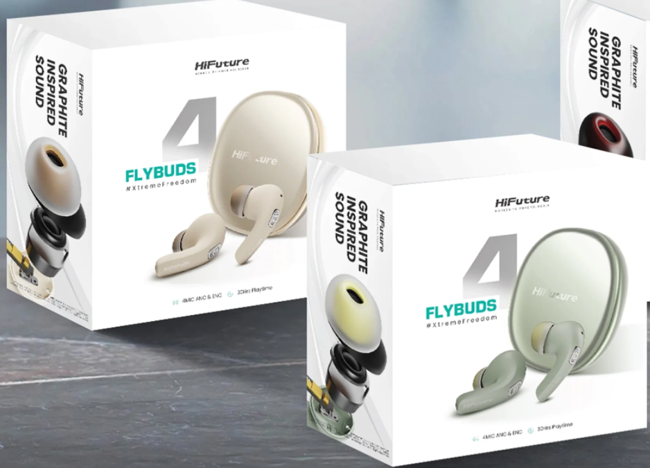 سماعات لاسلكية فلاي بودز 4 (FlyBuds 4 ANC) مع إلغاء الضوضاء وبطارية 35 ساعة من HiFuture