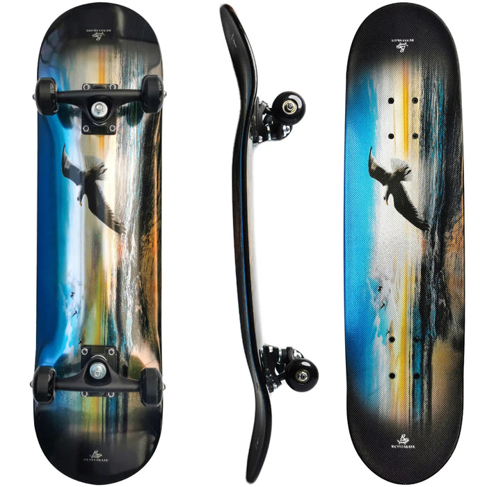 RUNYI سكيت بورد بلاستيكي عالي الجودة مع عجلات مطاطية وآمن للجميع