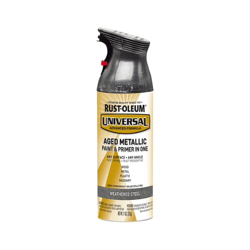 دهان رش يونيفيرسال لمسة معدنية لون حديدي (آيرون ميتاليك) من Rust-Oleum