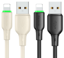 كابل لايتنينغ مع ضوء LED 1.2م بتيار 3 أمبير وسرعة نقل USB 2.0 من Mcdodo