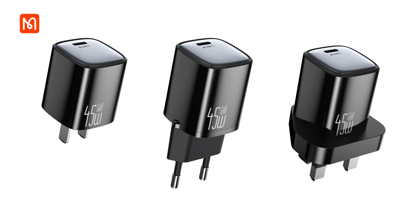 شاحن 45 وات صغير بحجم مميز مع تقنية GaN ودعم سرعات متعددة عبر USB-C من Mcdodo