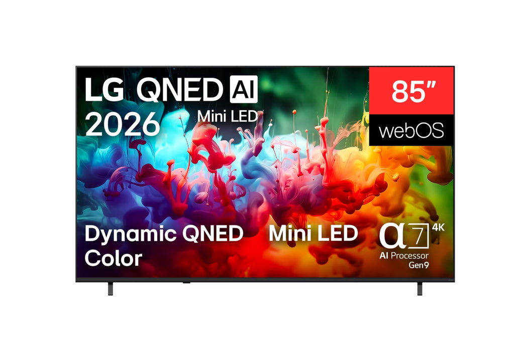 تلفاز إل جي 85 بوصة ذكي 4K QNED AI Mini LED موديل 2026 مع جهاز تحكم سحري - LG