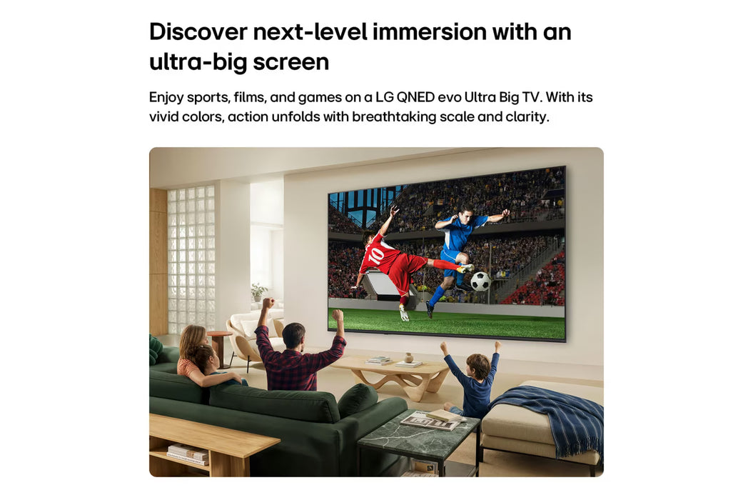 تلفاز إل جي 75 بوصة ذكي 4K QNED AI Mini LED موديل 2026 مع جهاز تحكم سحري - LG