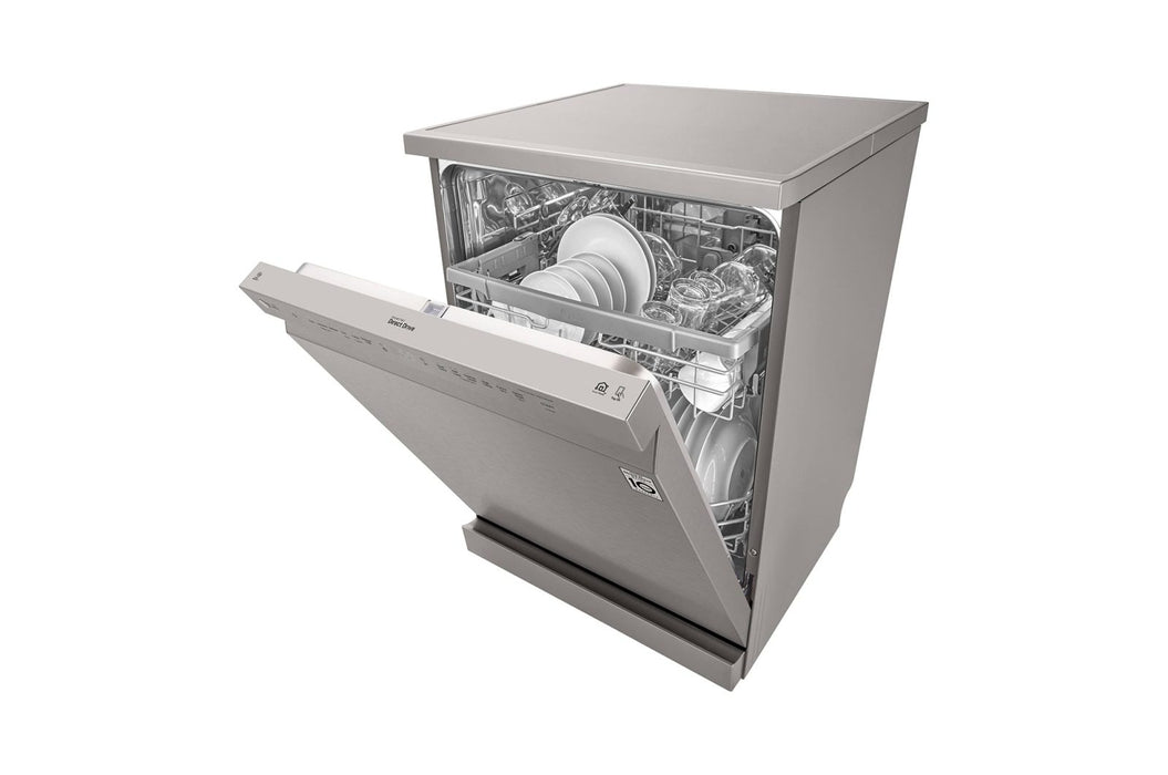 غسالة صحون إل جي لون فضي بلاتيني،14 تقنية محرك الدفع المباشر، من LG