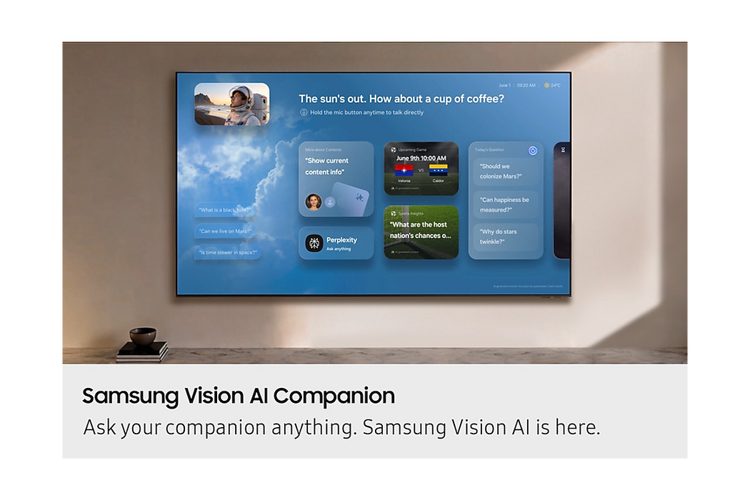تلفزيون ذكي (Mini LED M70H 4K) مقاس 75 بوصة مع تقنية AI من Samsung