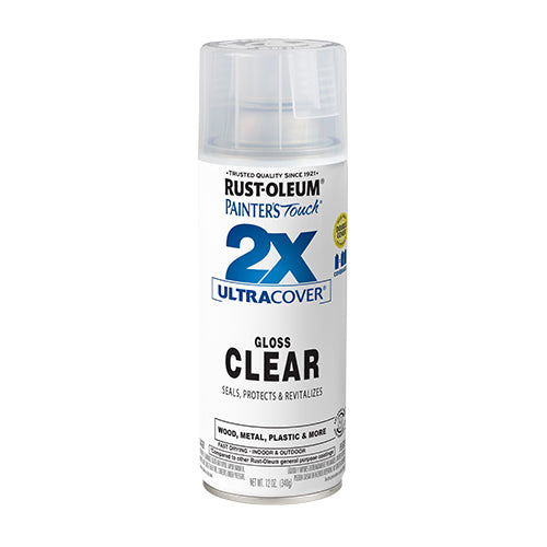 دهان رش 2X شفاف لامع 12 أونصة تغطية مزدوجة من RUST-OLEUM