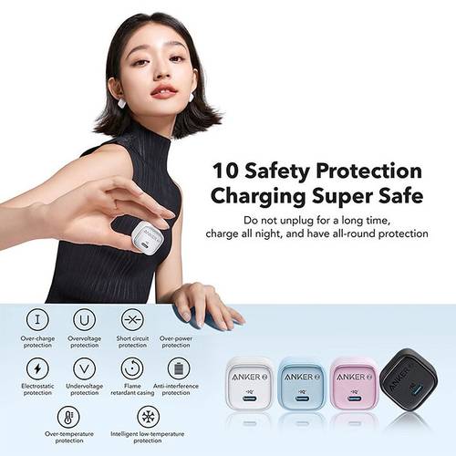 شاحن A2699L11 20W بمنفذ USB-C للشحن السريع أسود من Anker