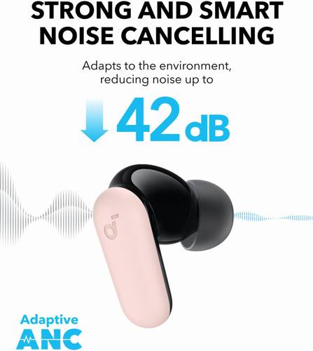 سماعات A3959H51 Soundcore R50i NC وردي مع NC من Anker