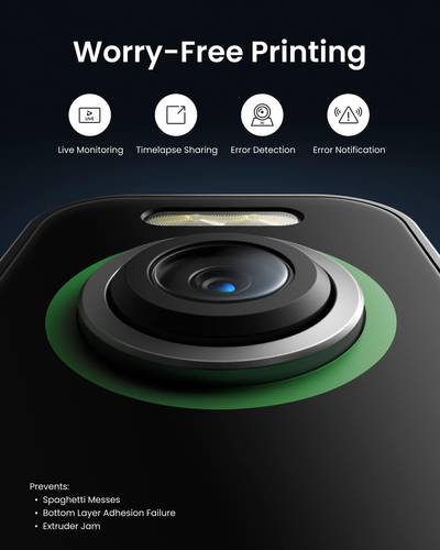 طابعة ثلاثية الأبعاد FDM 5X باللونين رمادي وأخضر بتقنية FDM من Anker