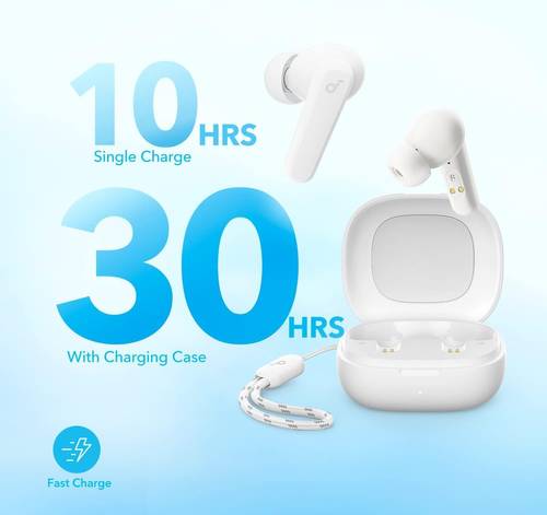 سماعات Soundcore R50i أبيض بصوت واضح ومريح من Anker