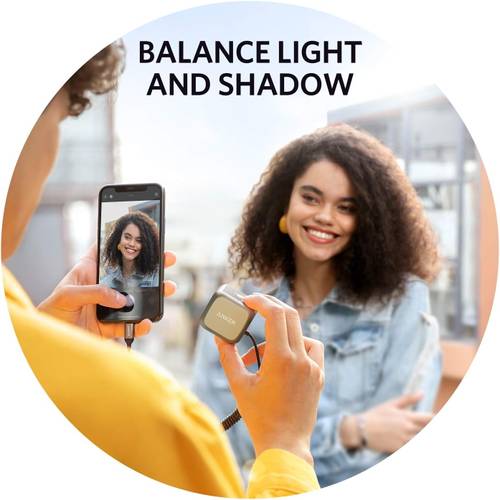 فلاش LED لـ iPhone لتحسين الإضاءة - رمادي غامق من Anker