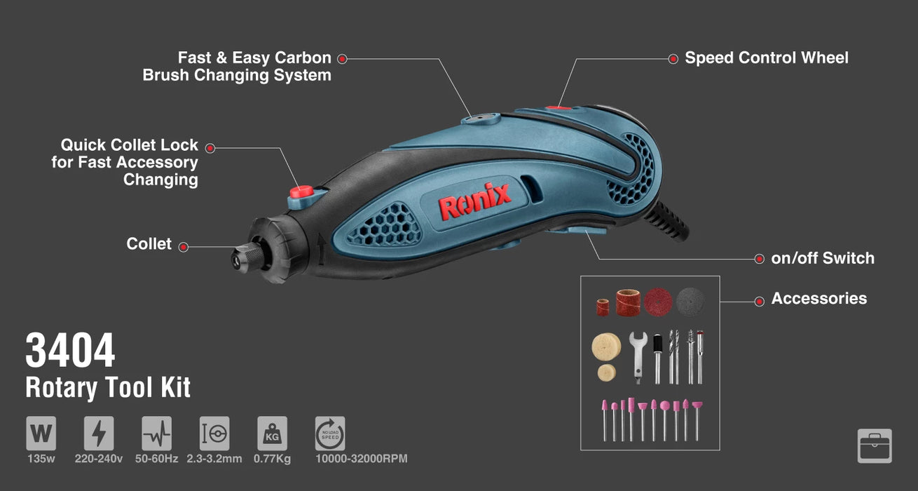 دريمل مع ادوات من RONIX