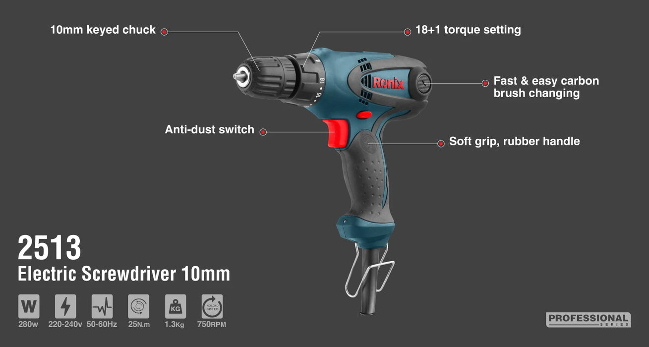 دريل شد براغي 280 واط من RONIX