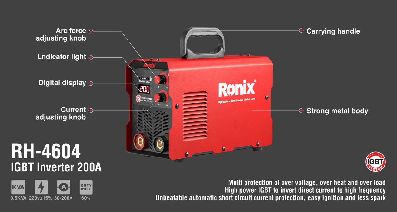 ماكينة لحام 200 امبير من RONIX