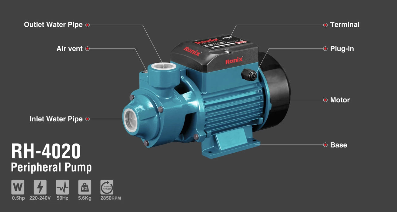 مضخة ماء 1/2 حصان من RONIX