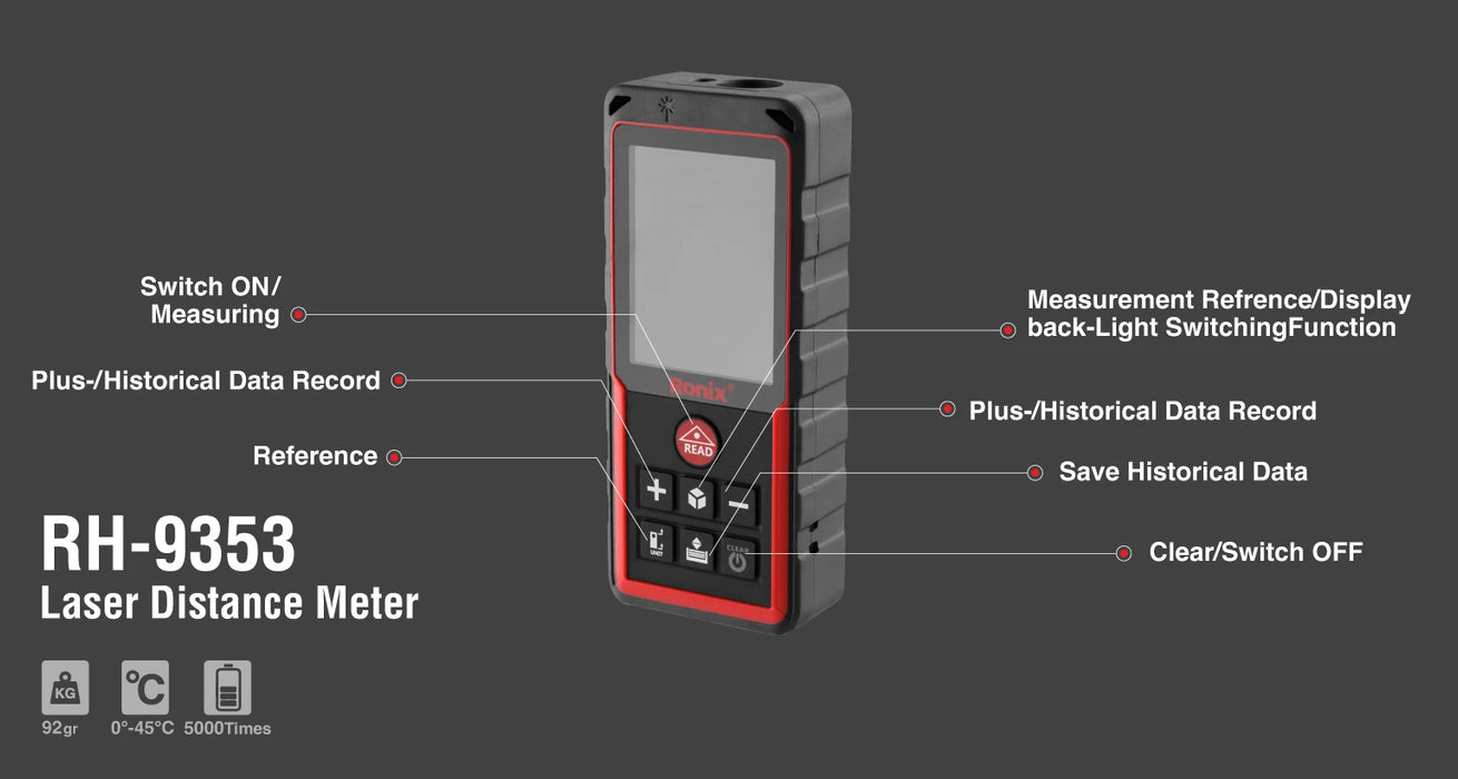 متر ليزر100م من RONIX