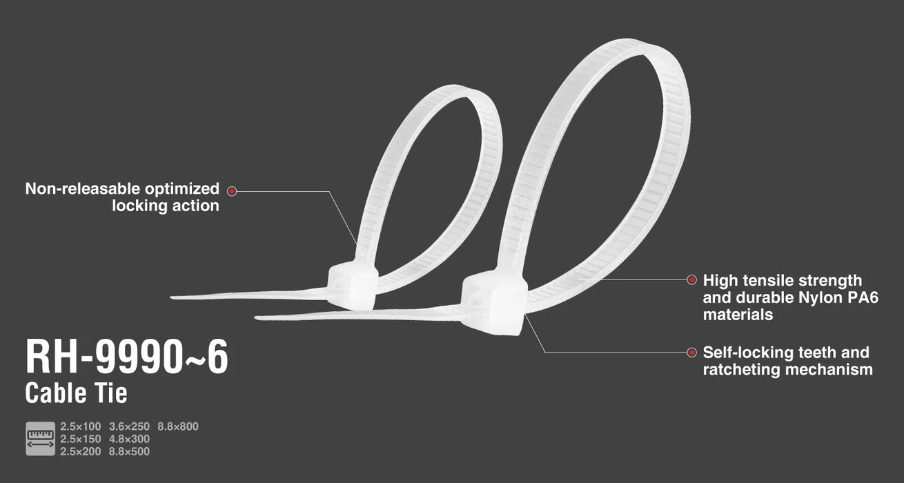 كيبل تاي 100*2.5 من RONIX