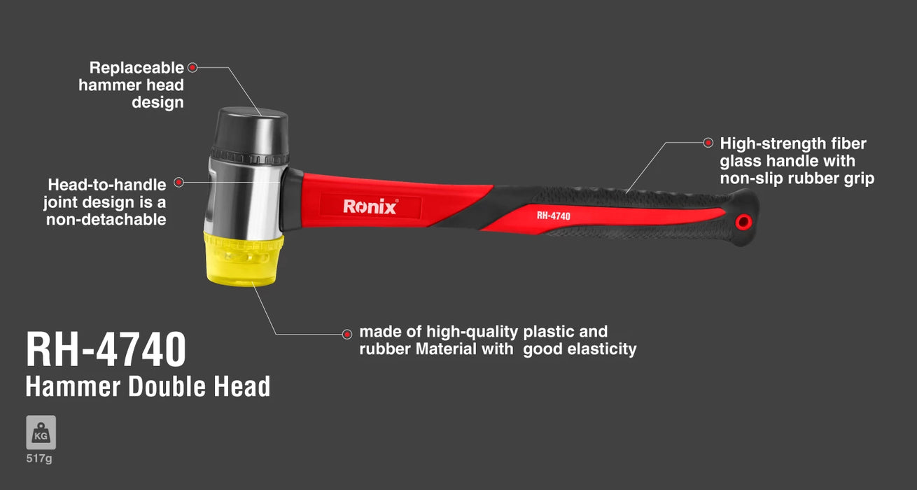 مطرقة بلاستيك 500 غم من RONIX