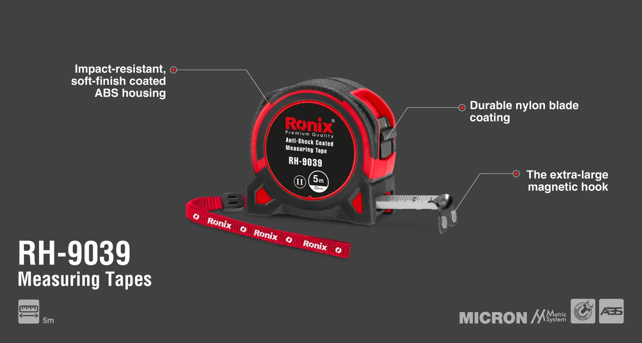 متر قياس 5متر من RONIX