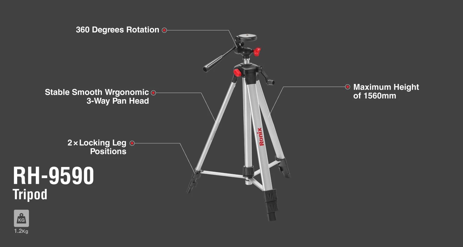 ستاند جهاز ليزر RONIX RH-9590 1.5 mm ستاند جهاز ليزر RONIX RH-9590 1.5 mm