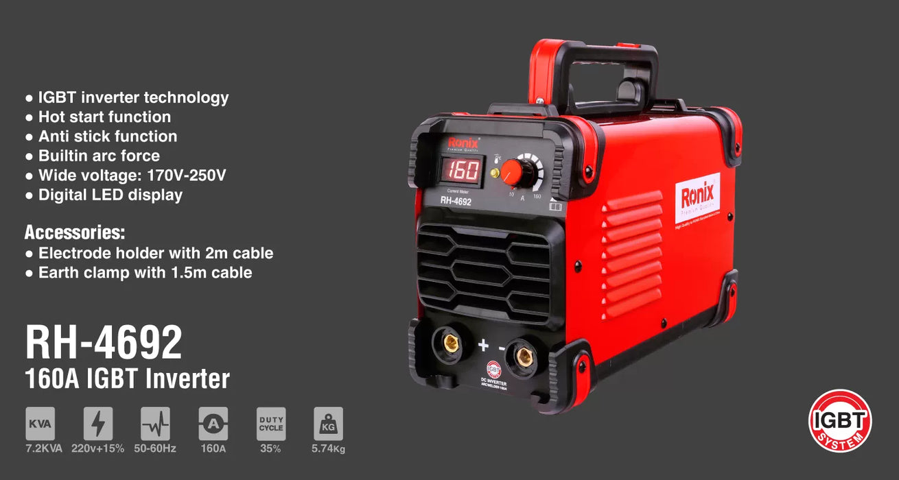 ماكينة لحام 160 امبير INV من RONIX