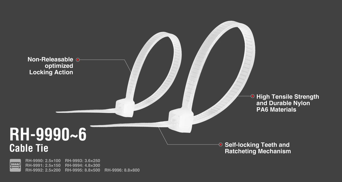 كيبل تاي 200*2.5 من RONIX