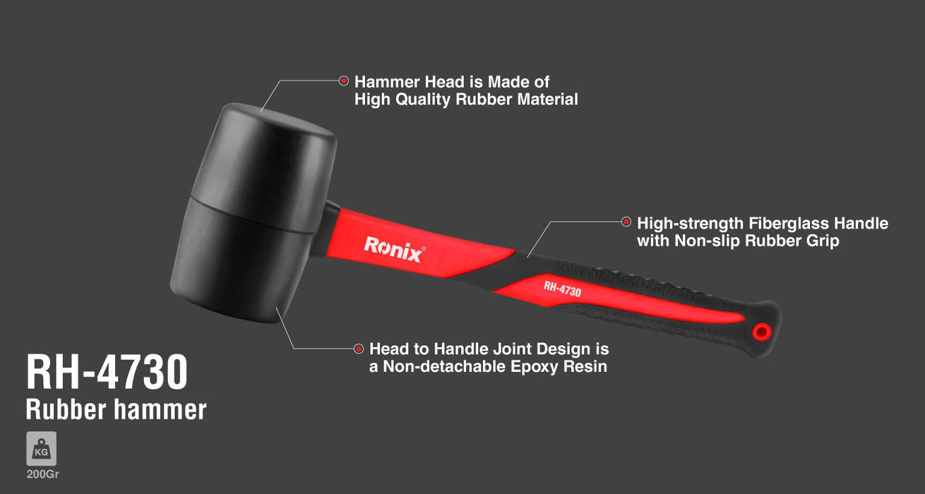 مطرقة مطاط 250 غم من RONIX