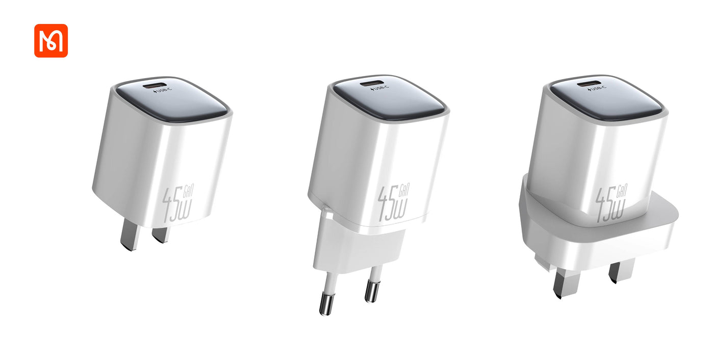 شاحن 45 وات صغير بحجم مميز مع تقنية GaN ودعم سرعات متعددة عبر USB-C من Mcdodo