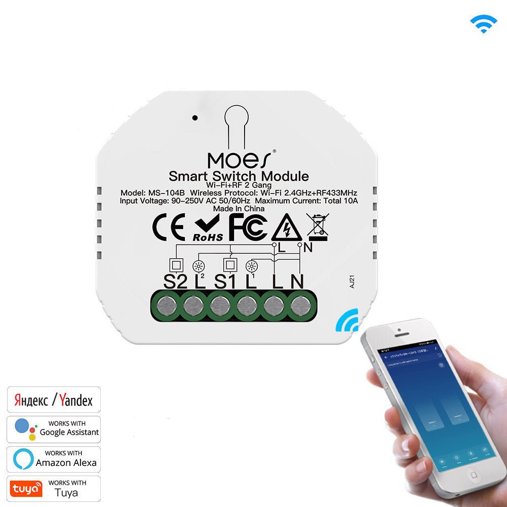 Mini Hidden Smart Switch - Dual - Wi-Fi Mini Hidden Smart Switch - Dual - Wi-Fi