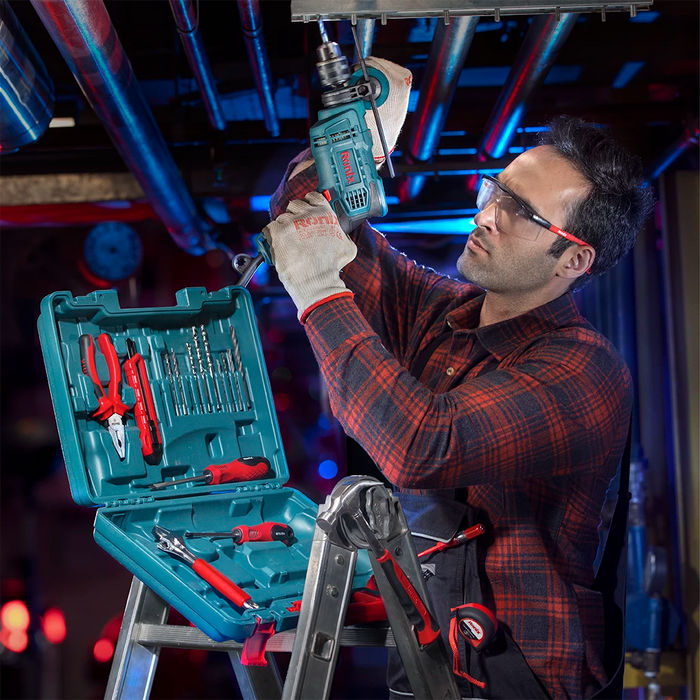 دريل مع طقم عدة من RONIX