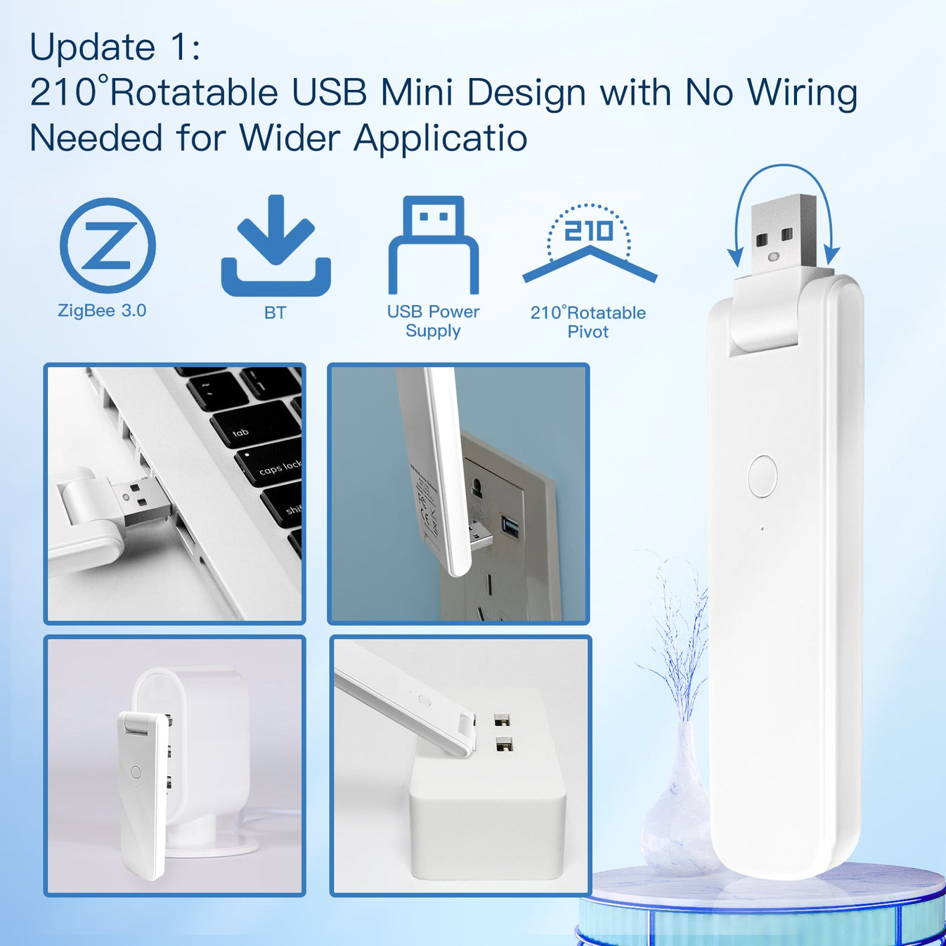 بوابة ZigBee الذكية (Hub) USB بوابة ZigBee الذكية (Hub) USB