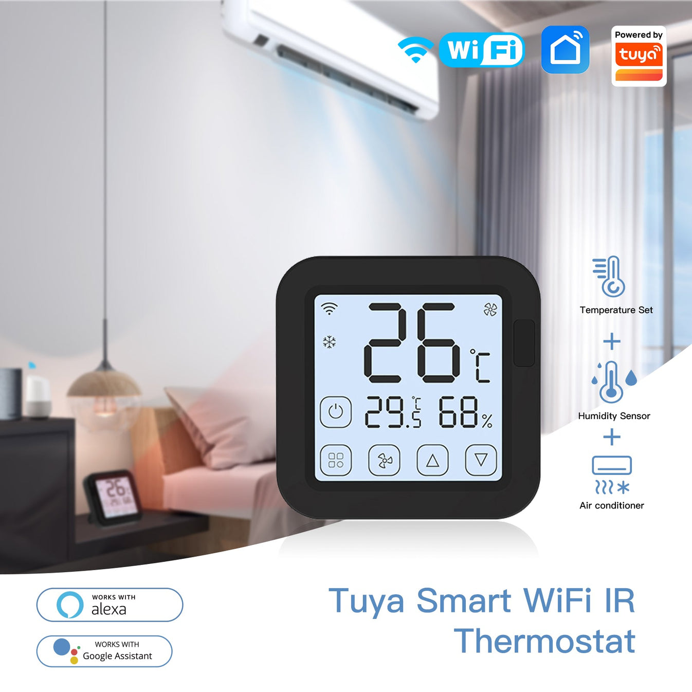 IR-AC thermostat for air conditioning operation IR-AC thermostat for air conditioning operation