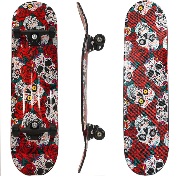 RUNYI سكيت بورد بلاستيكي عالي الجودة مع عجلات مطاطية وآمن للجميع