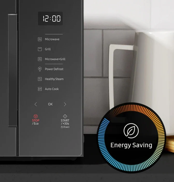 Samsung Bespoke 30L Pure Black Microwave with Grill and Air Fry Samsung Bespoke 30L Pure Black Microwave with Grill and Air Fry