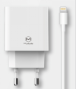مجموعة شاحن 2 USB-A وكابل لايتنينغ 1 متر للسفر بتقنية مقاومة للحريق من Mcdodo