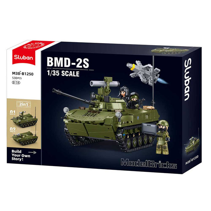 لعبة تركيب سيارة مدرعة BMD-2S 2 في 1 بـ516 قطعة Sluban