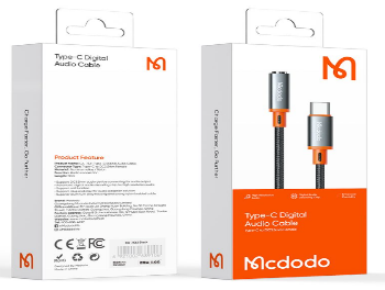كابل صوت رقمي Type-C إلى DC3.5 أنثوي 0.11 متر مع دقة صوت عالية وجودة مكالمات ممتازة من Mcdodo