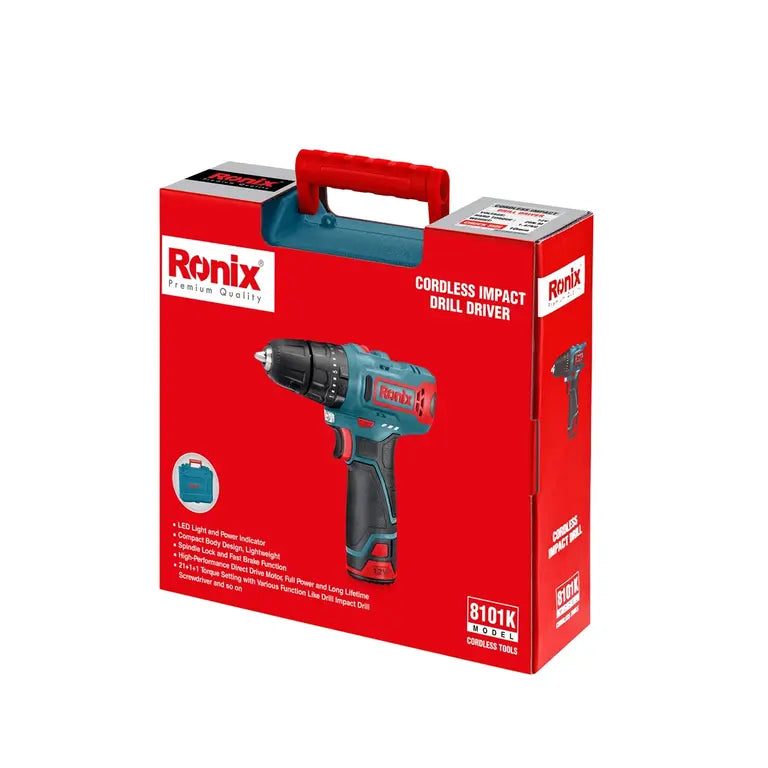 دريل شحن 12 فولت RONIX 8101K IMP دريل شحن 12 فولت RONIX 8101K IMP