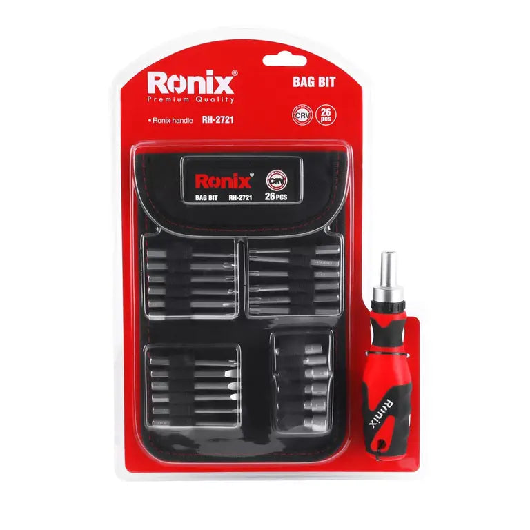 طقم مفك لقم 26 قطعة من RONIX طقم مفك لقم 26 قطعة من RONIX
